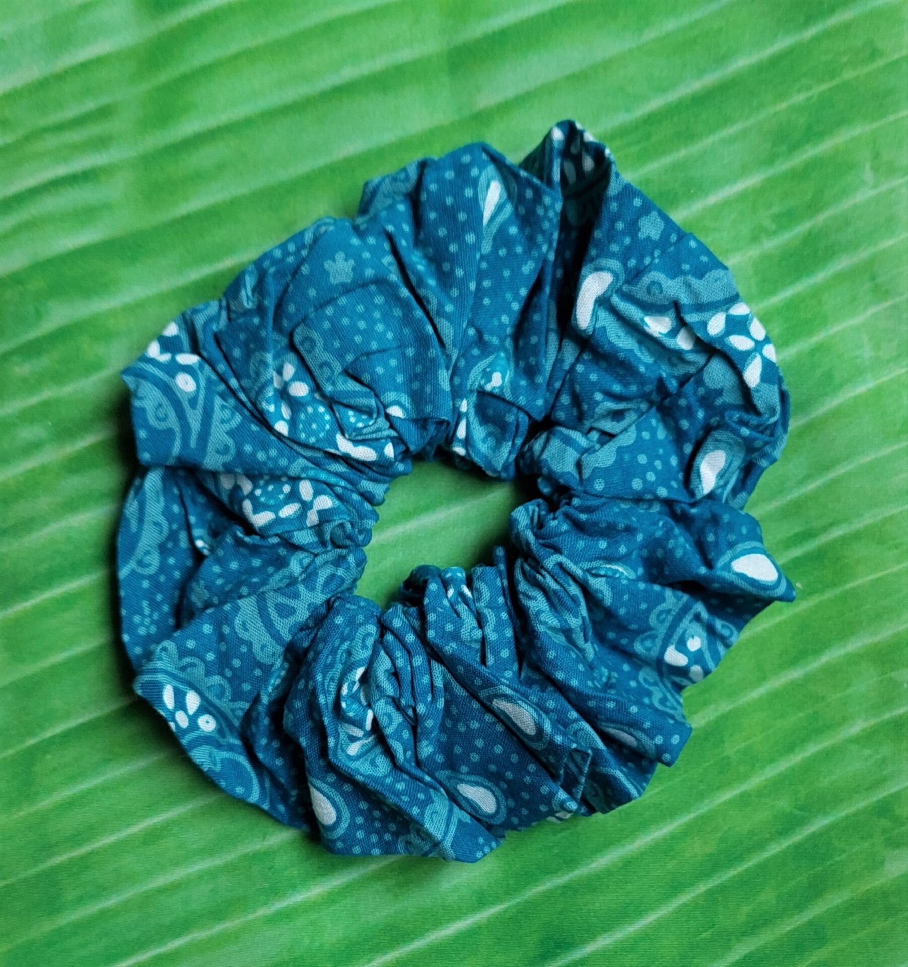 Scrunchy Blauw Batik