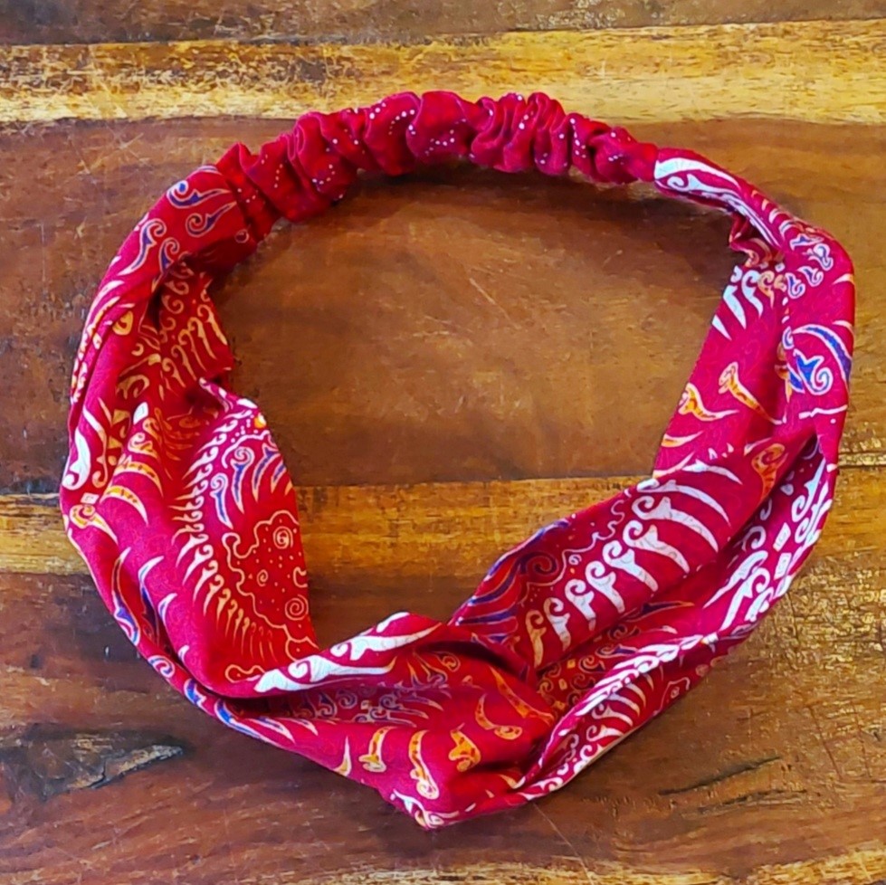 haarband rood batik