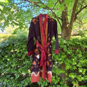 Kimono zwart bloemen