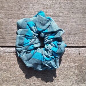 Scrunchy lurik blauw