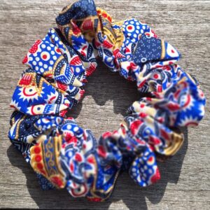 Scrunchy blauw geel