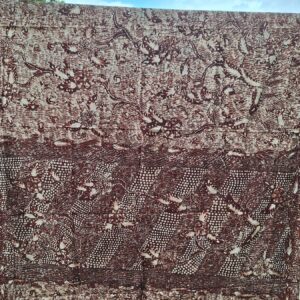 Bruine bloemen batik