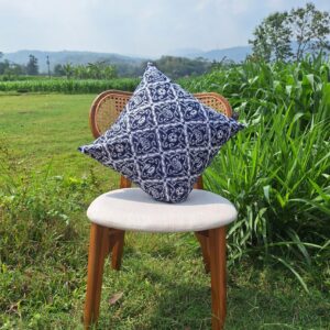 Batik kussenhoes blauw
